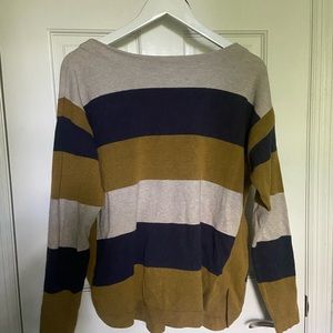 Cozy Fall Striped Sweater L
